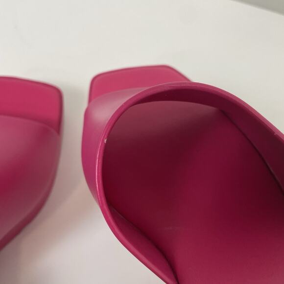 SCHUTZ Women's Mizzy Slip On Chunky Block Heel Sandals Mules Pink 9 Y2K Barbie - Picture 13 of 14